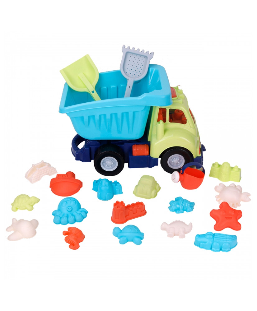 WOOPIE Sand Set with Truck 52 cm XXL and Molds 20 pcs.