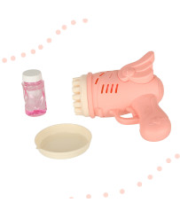 Soap bubble gun soap bubbles with wings pink