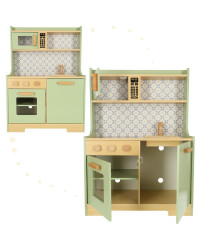 Mint MDF wooden kitchen for kids