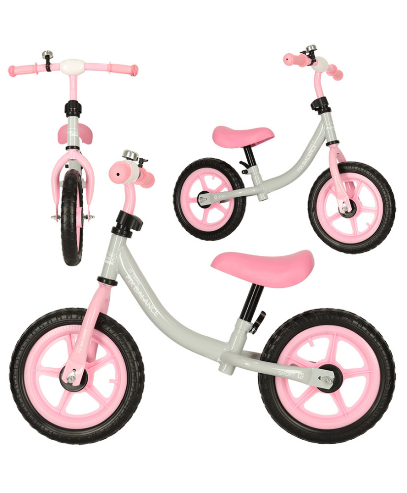 Trike Fix Balance krosa velosipēds baltā un rozā krāsā