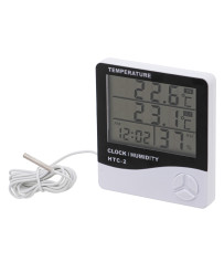 Hygrometer Thermometer Humidity Clock HTC-2