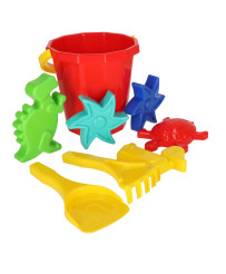 DIPLO W-127 Sandbox toys bucket shovel rake molds 9el.