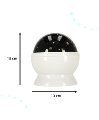 Star projector night light 2-in-1 USB white