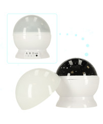 Star projector night light 2-in-1 USB white