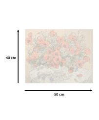 Glezniecība pēc cipariem 50x40cm ziedi