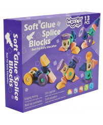 WOOPIE Sensory Construction Blocks Squeeze Puzzle 13 pcs.