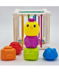 WOOPIE Flexible Sensory Cube Šķirotājs Bērniem Dzīvnieki Grabulis 7 gab.