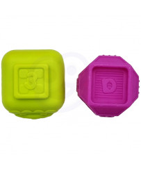 WOOPIE Flexible Sensory Cube Sorter for Children Animals + Rattle 7 pcs.