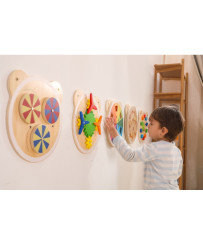 VIGA Wooden Pinwheel Board FSC Montessori Certificate