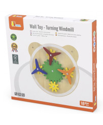 VIGA Wooden Pinwheel Board FSC Montessori sertifikāts