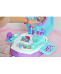 WOOPIE Dressing table for Girls 2in1 Beauty Salon in a Suitcase