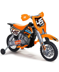 Feber Motocikls Cross Pomarańczowy ar 6V akumulatoru bērniem