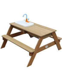 AXI Emīlijas piknika galda ar banku un maisiņu ar baterijām un ūdens / smilšu tvertnēm