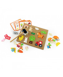 The Nail of Wood Farm Viga Toys The Montessori Cork Board