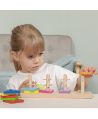 Wooden blocks Viga Toys with a Montessori shape sorter