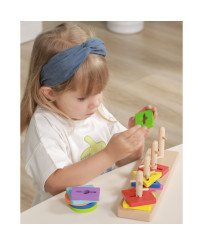 Dzelzs Viga Toys ar Montessori formas šķirošanas aparātu