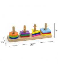 Wooden blocks Viga Toys with a Montessori shape sorter