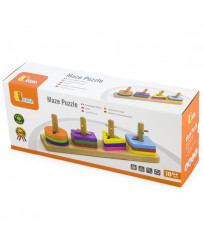 Wooden blocks Viga Toys with a Montessori shape sorter