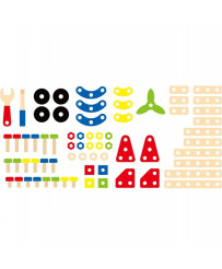 Viga Zestaw klocków konstrukcyjnych 68 elementów Montessori