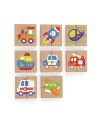 Viga Wooden puzzle, magnetic puzzle - vehicles, FSC certificate