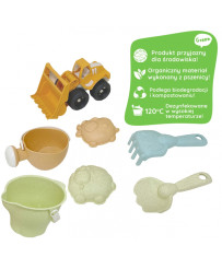 WOOPIE GREEN Sand Bucket Set 7 pcs. BIODEGRADABLE ORGANIC MATERIAL