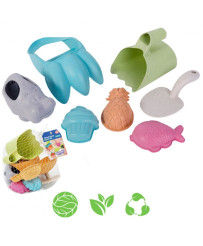 WOOPIE GREEN Sand Set with Claws 7 pcs. BIODEGRADABLE ORGANIC MATERIAL