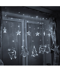 LED reindeer curtain lights...