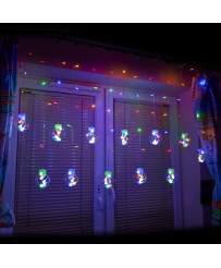 LED curtain lights hanging balls 3m 108LED multicolor