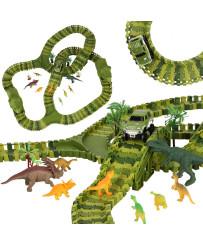 Race track dinosaurs cars 240 elements