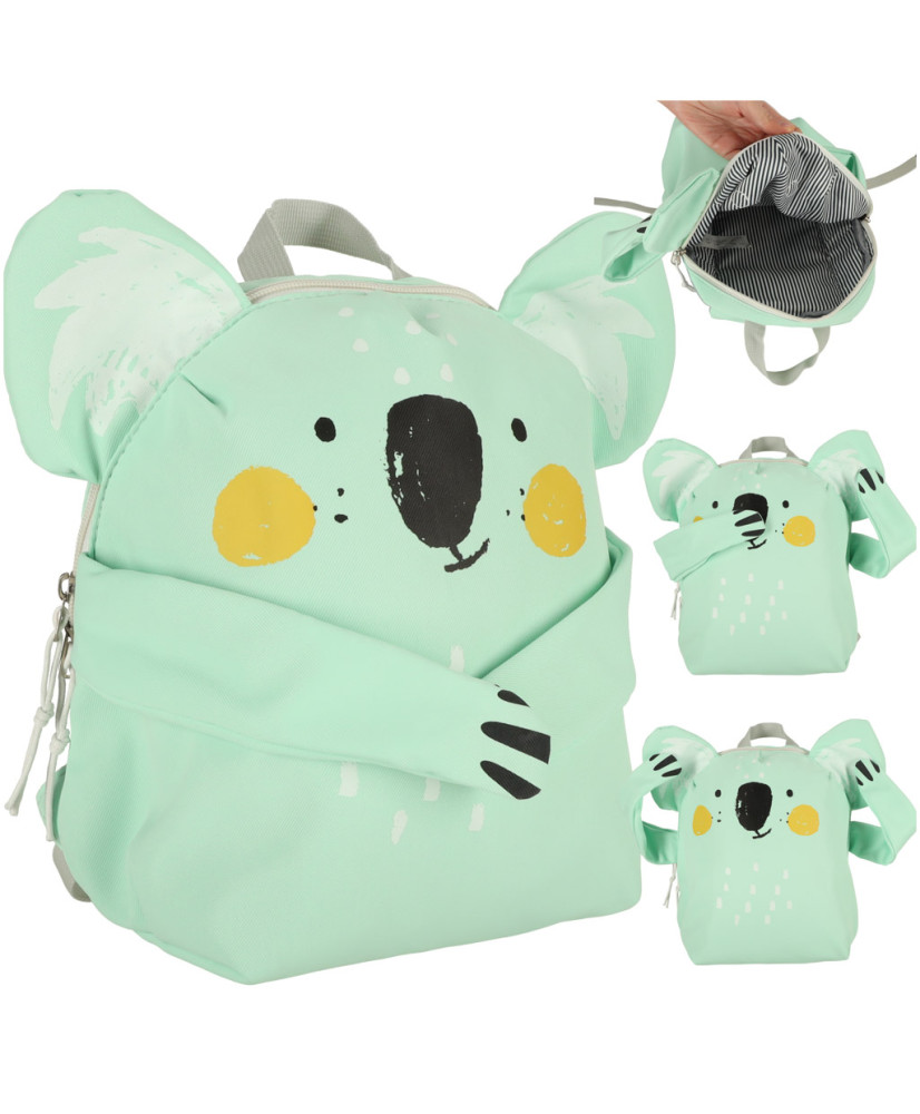 Kindergarten koala school backpack green