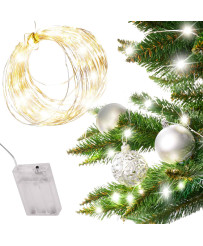 LED decorative wire lights 5m 50LED warm white