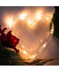 LED kulonu gaismas Ziemassvētku rotājumi sirds