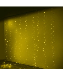 LED curtain lights wire 3x3m 300LED warm white