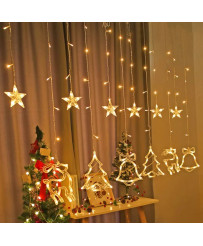 LED reindeer curtain lights 2.5m 138LED warm white