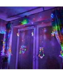 LED lights reindeer curtain...