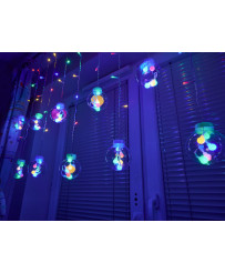 LED lights curtain balls 3m 108LED multicolor remote control