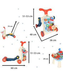 Pushchair walker ride-on interactive table 5-in-1