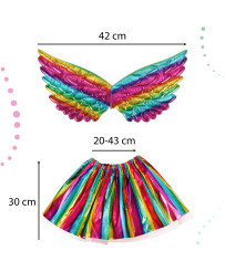 Unicorn costume skirt headband multicolor
