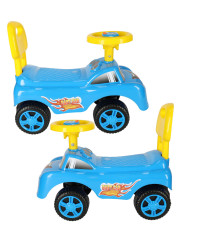 Push car ride smiling car with horn blue
