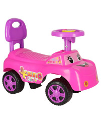 Push car ride smiling car with horn pink