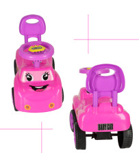 Push car ride smiling car with horn pink