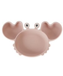 Silicone dishes for kids crab set of 9 items pink