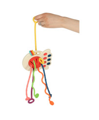 Montessori sensory toy teether red