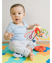Montessori sensory toy teether red
