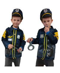 Carnival costume policeman handcuffs set 3-8 years old