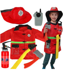 Firefighter walkie-talkie carnival costume 3-8 years old