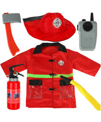 Firefighter walkie-talkie carnival costume 3-8 years old