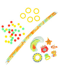Educational mat for babies playpen pool rattle balls