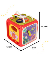 Educational toy interactive sensory manipulative cube block sorter