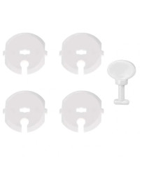 Protector for grounded electrical outlet 4pcs. + Key for protection on grounded electrical outlet key 1pcs.